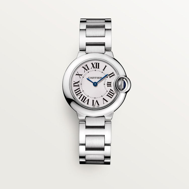 Cartier Ballon Bleu 28mm Quartz opaline Dial Steel Bracelet Watch