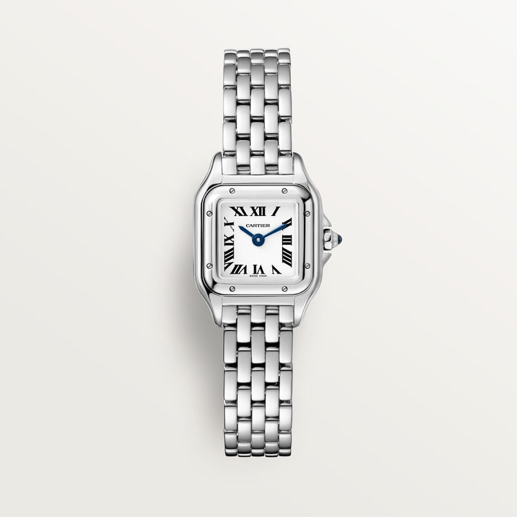 Cartier Panthère 25.1 x 18.5mm Quartz Silver Dial Silver Steel Bracelet Watch