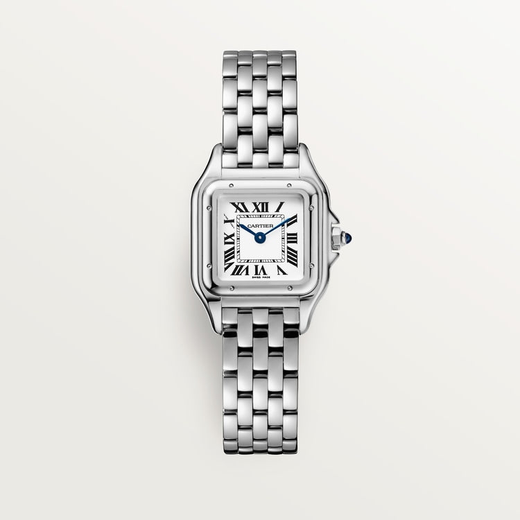 Cartier Panthère 30.3 x 22.0mm Quartz Silvered Dial Steel Bracelet Watch