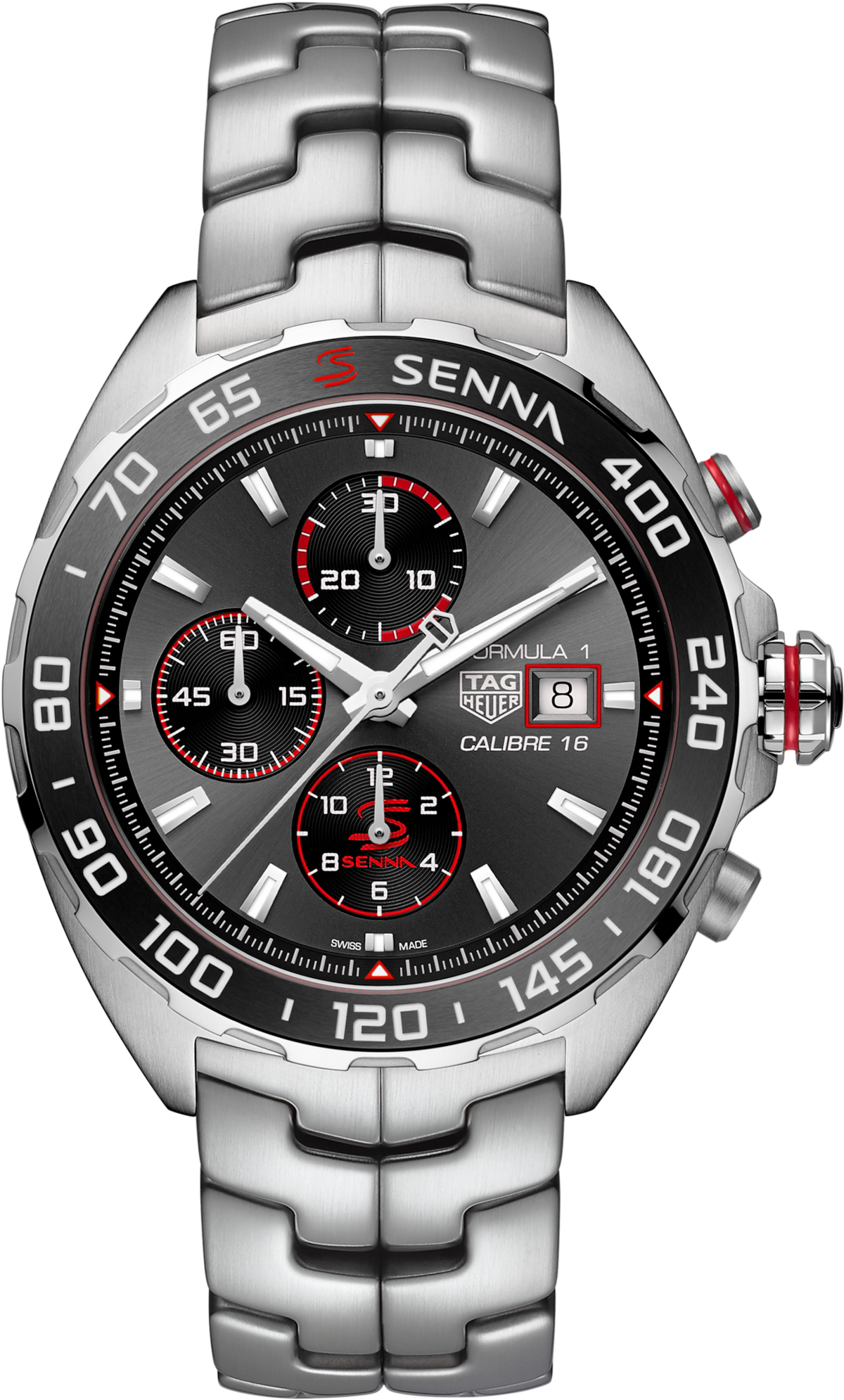 TAG Heuer Formula 1 44mm Automatic Black Dial Silver Steel Watch