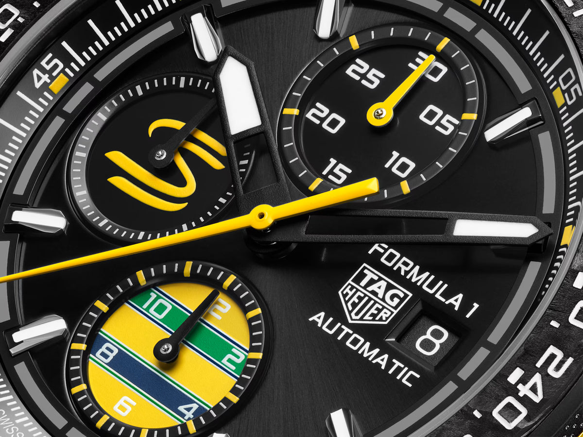 TAG Heuer Formula 1 44mm Automatic Black & Yellow Sunray brushed Dial Yellow Rubber Watch