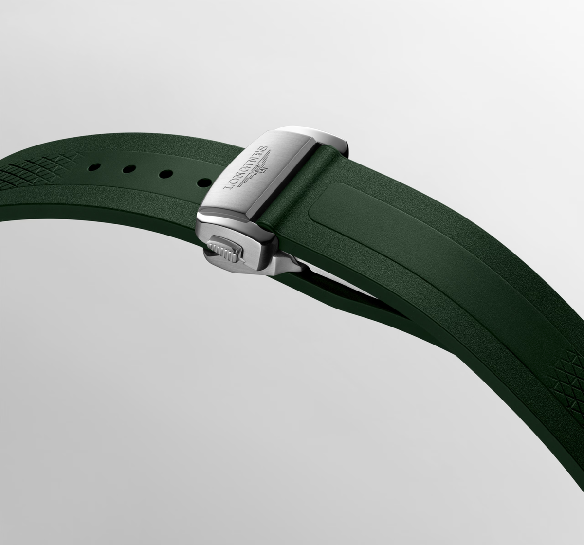 Longines Conquest 41.00mm Automatic Sunray green Dial Green Rubber Strap Watch