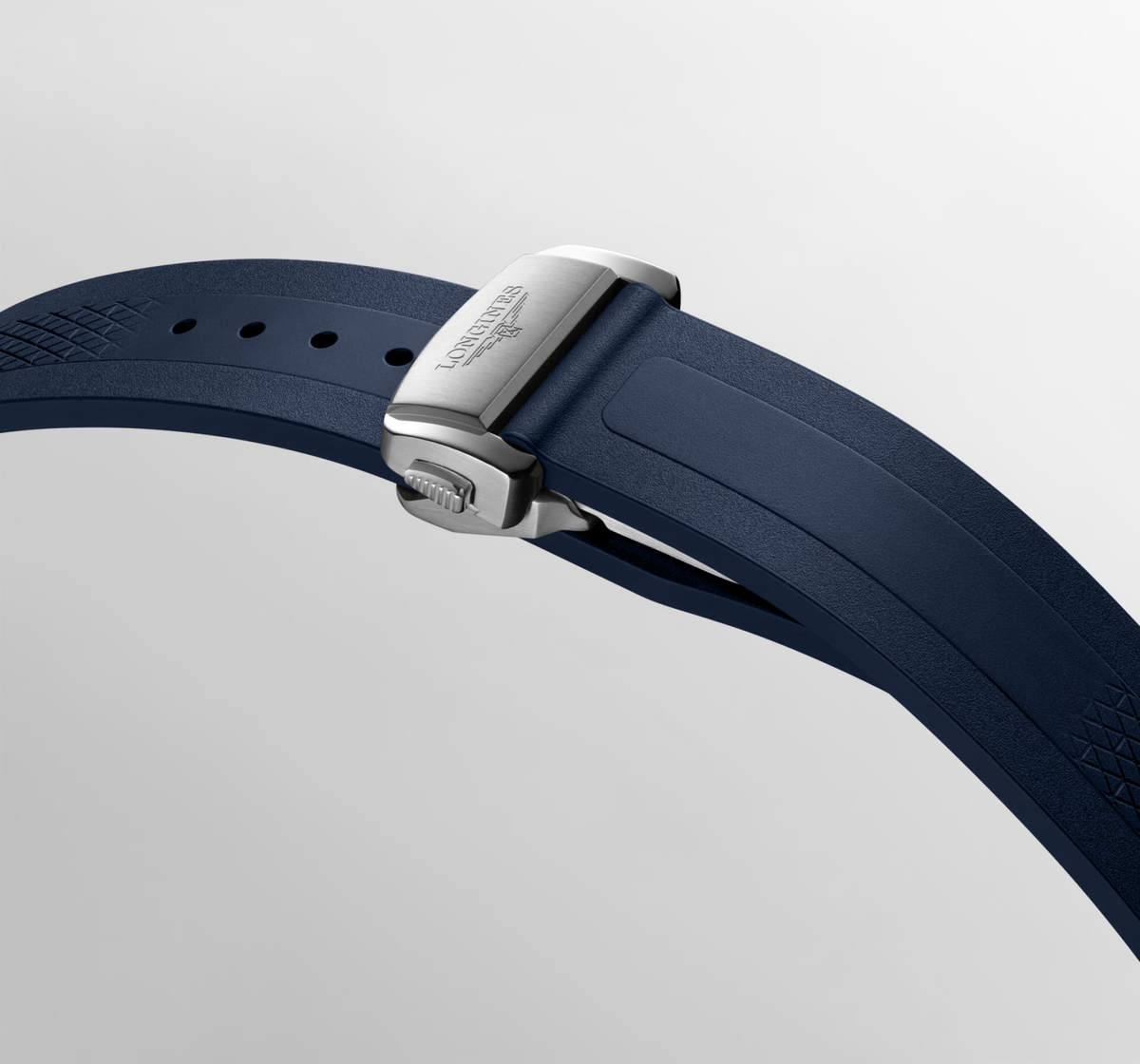 Longines Conquest 41.00mm Automatic Sunray blue Dial Blue Rubber Strap Watch