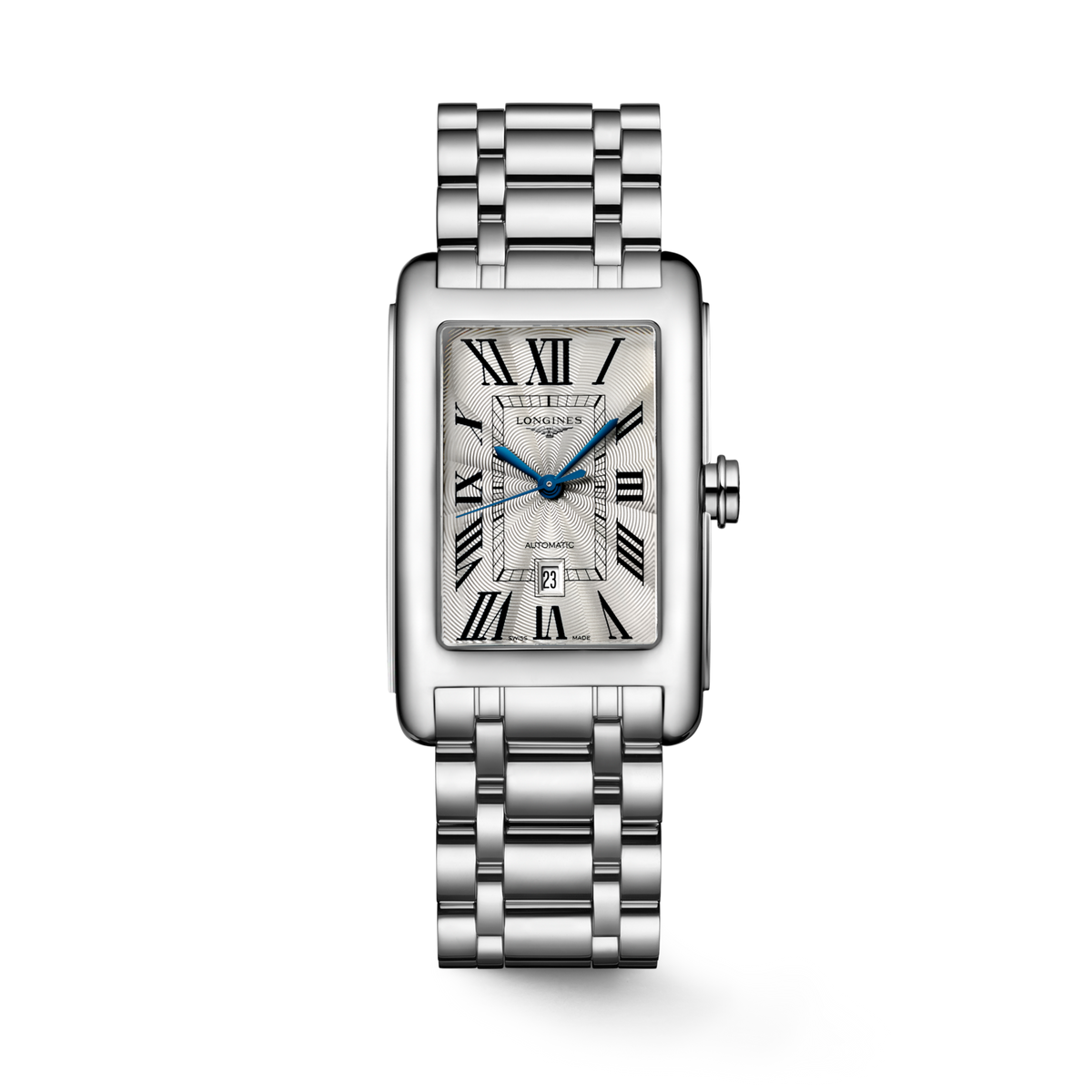Longines DolceVita 27.70 x 43.80mm Automatic Silver "flinqué" Dial Stainless Steel Bracelet Watch