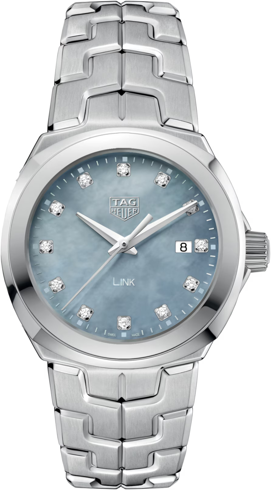 TAG Heuer Link 32mm Quartz Grey Applied Dial Silver Steel Watch