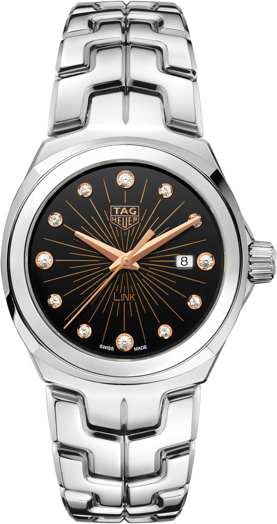 TAG Heuer Link 32mm Quartz Black Dial Silver Steel Watch
