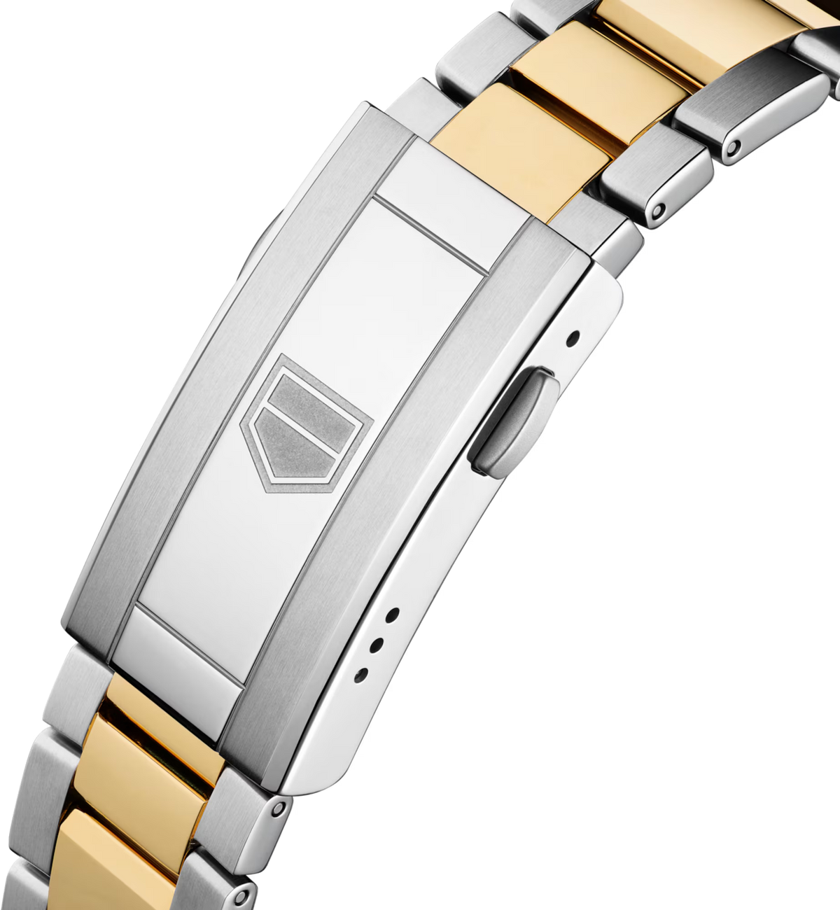 TAG Heuer Aquaracer 40mm Solargraph Blue Sunray brushed Dial Silver & gold Steel plated Watch