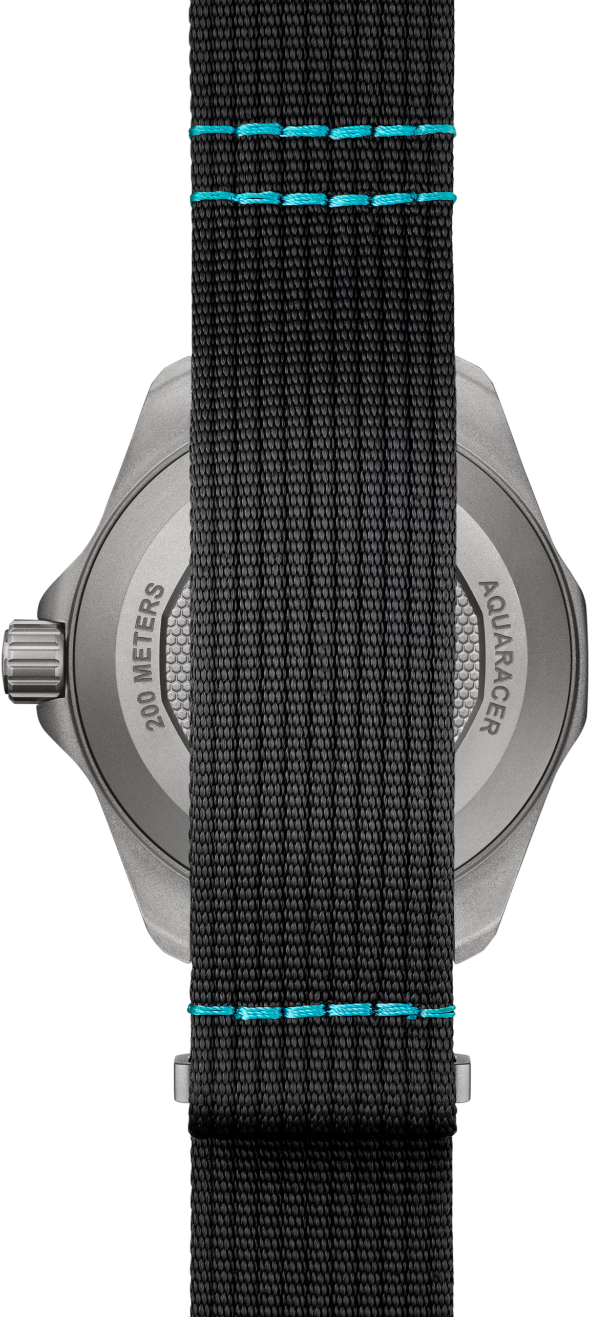 TAG Heuer Aquaracer 40mm Solargraph Black Sunray brushed Dial Grey Fabric Watch
