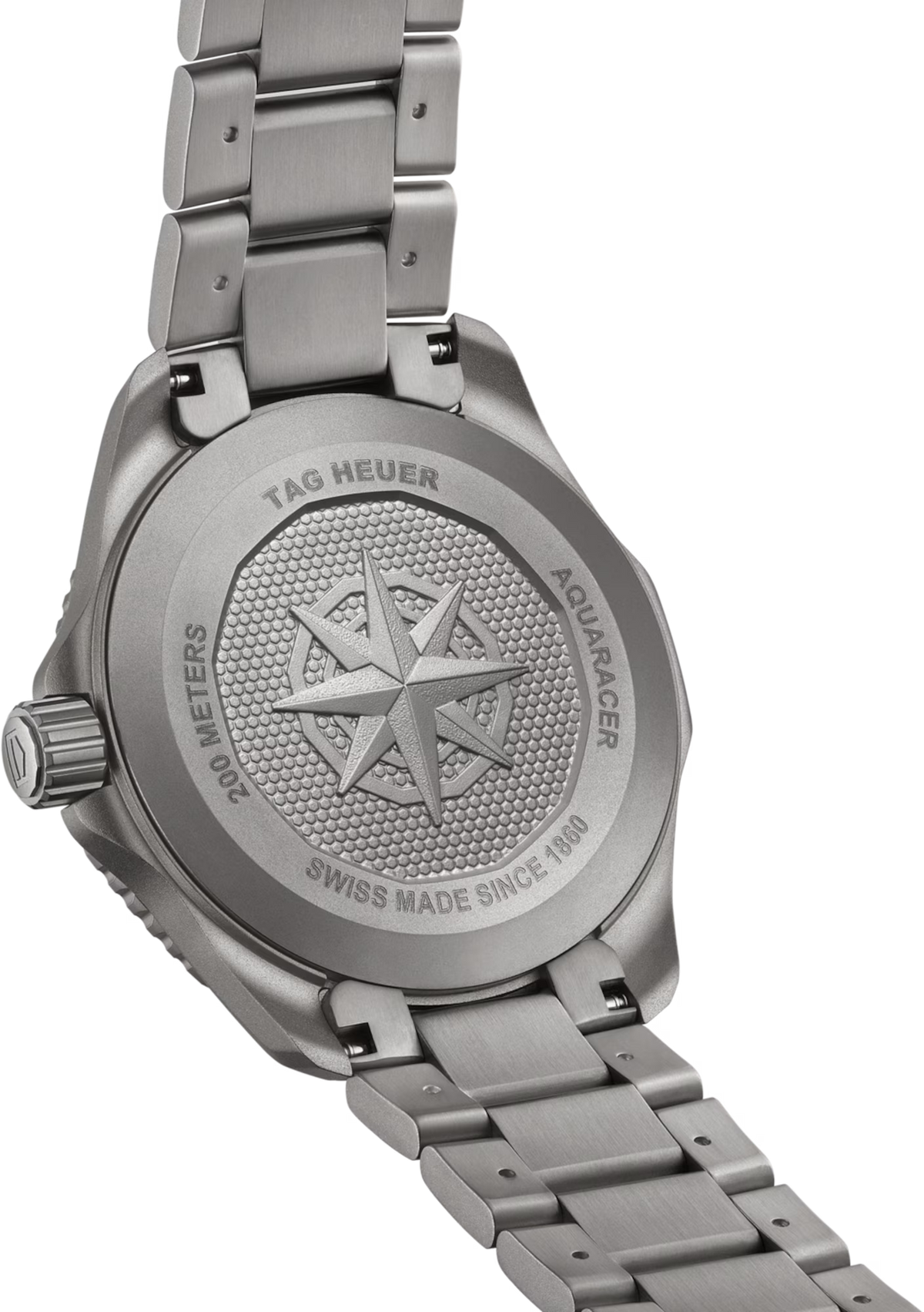 TAG Heuer Aquaracer 40mm Solargraph Blue Sunray brushed Dial Silver Titanium Watch