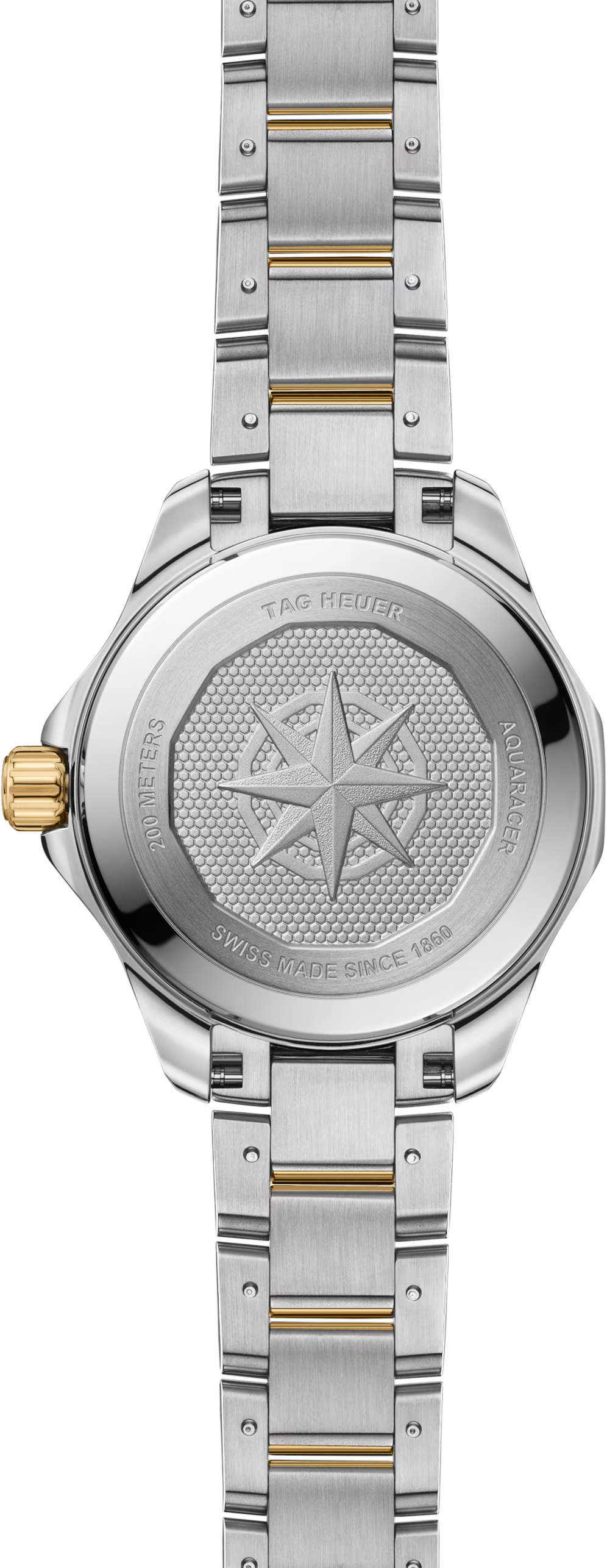 TAG Heuer Aquaracer 34mm Solargraph Blue Sunray brushed Dial Silver & gold Steel plated Watch