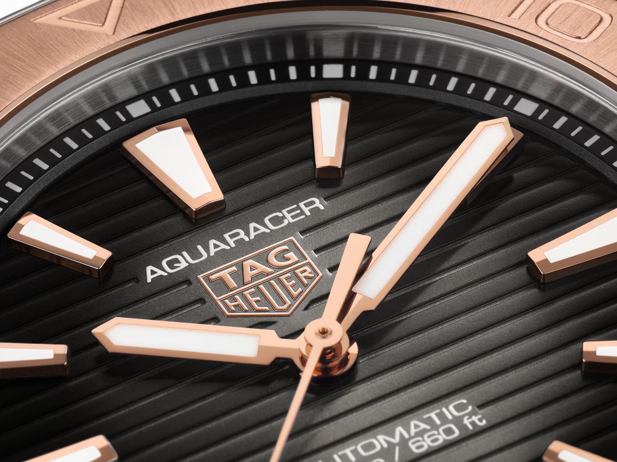 TAG Heuer Aquaracer 40mm Automatic Black & Grey Smokey Dial Silver Steel Watch