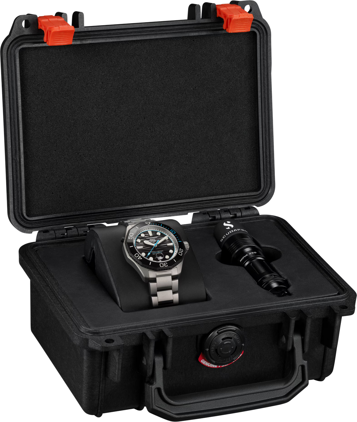 TAG Heuer Aquaracer 42mm Automatic Black & Grey Lacquered Dial Silver Titanium Watch