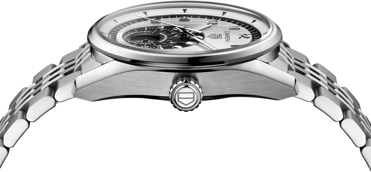 TAG Heuer Carrera 39mm Automatic Silver Sunray brushed Dial Silver Steel Watch