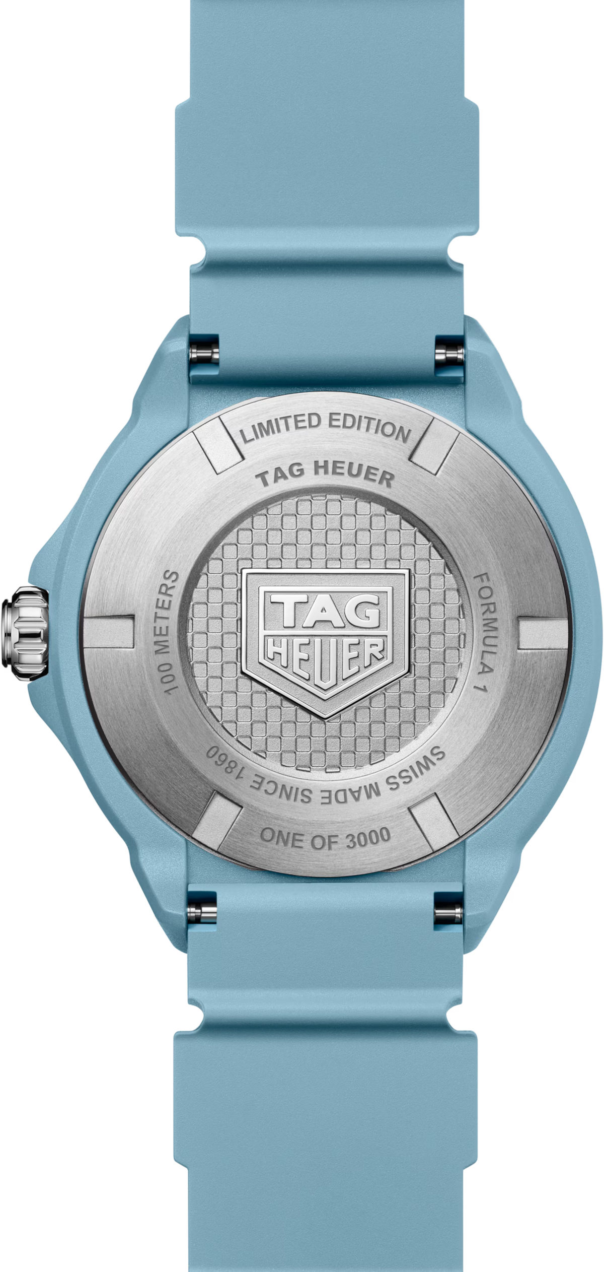 TAG Heuer Formula 1 38mm Solargraph Blue Opalin Dial Blue Rubber Watch