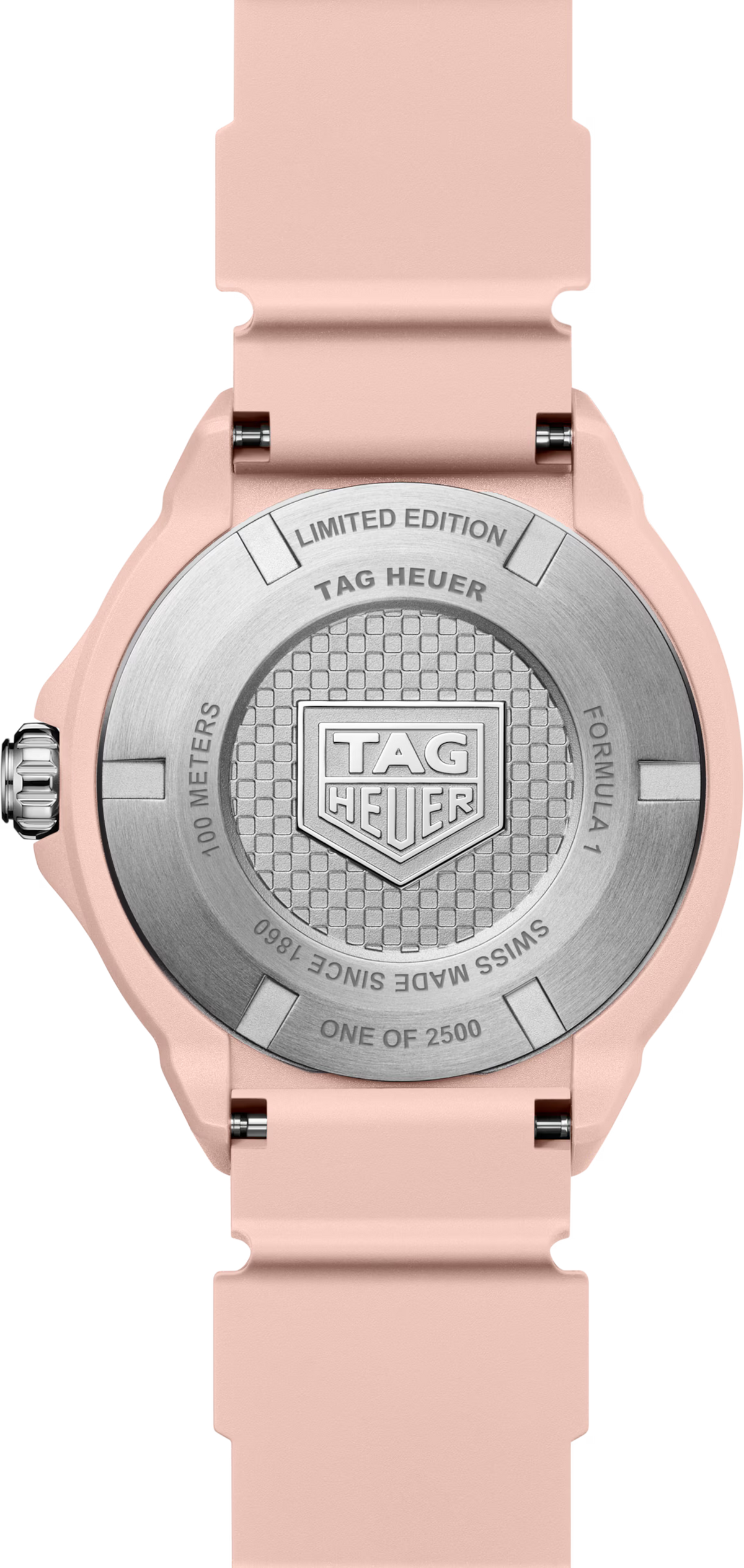 TAG Heuer Formula 1 38mm Solargraph Pink Opalin Dial Pink Rubber Watch