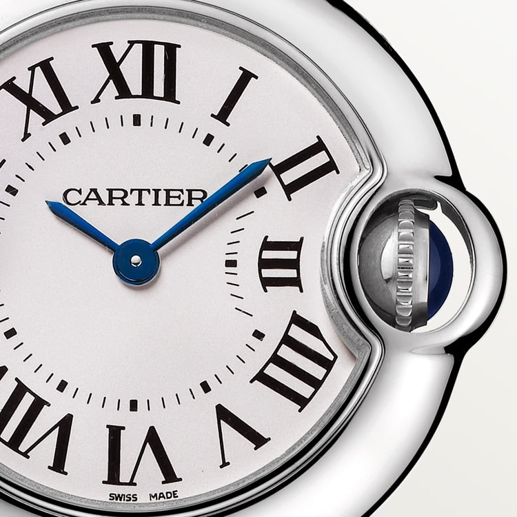 Cartier Ballon Bleu 28mm Quartz opaline Dial Steel Bracelet Watch