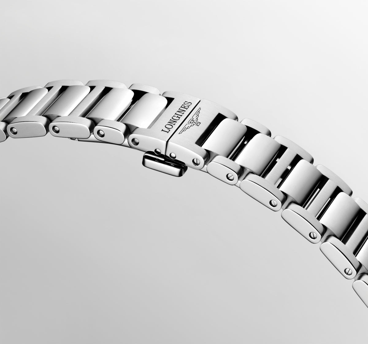 Longines Conquest 34.00mm Quartz White mother-of-pearl Dial Stainless Steel Bracelet Watch