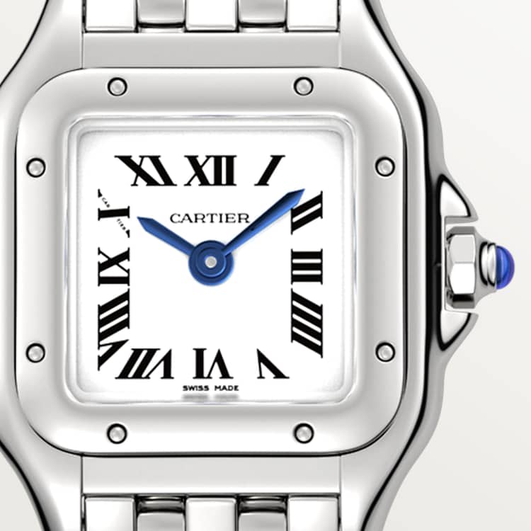 Cartier Panthère 25.1 x 18.5mm Quartz Silver Dial Silver Steel Bracelet Watch