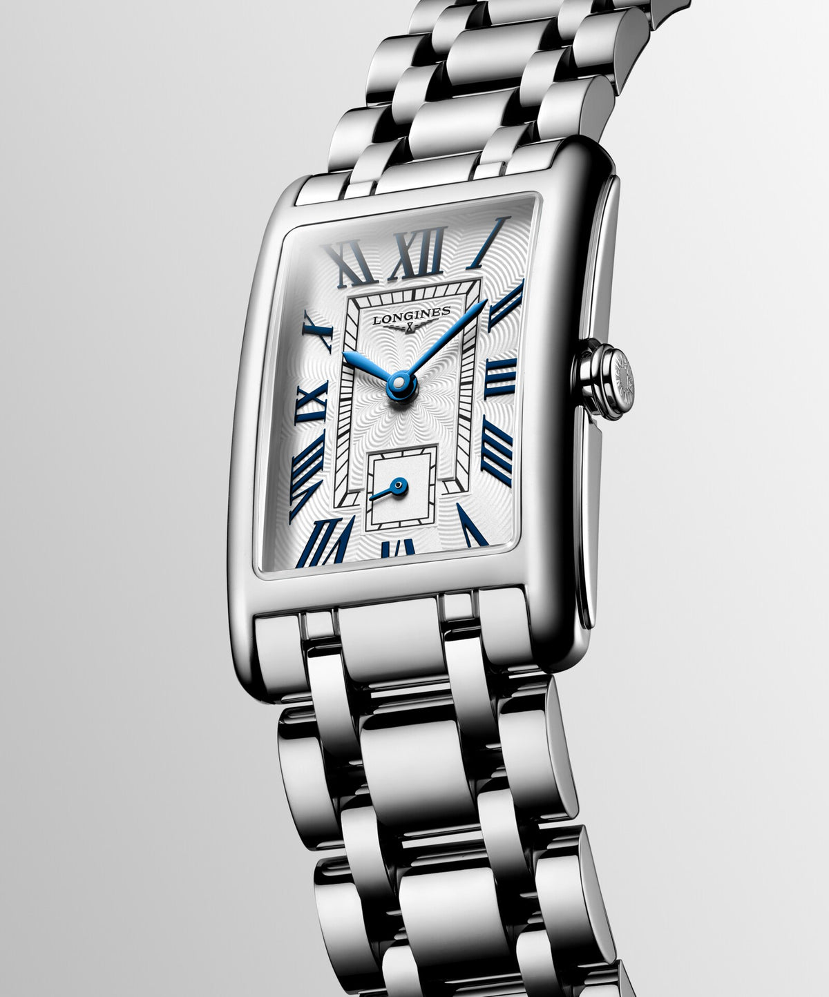 Longines DolceVita 23.30 x 37.00mm Quartz Silver "flinqué" Dial Stainless Steel Bracelet Watch