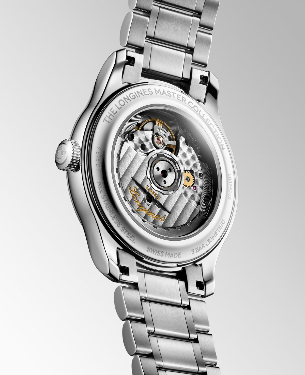Longines Master Collection 39.00mm Automatic Silver "barleycorn" Dial Stainless Steel Bracelet Watch