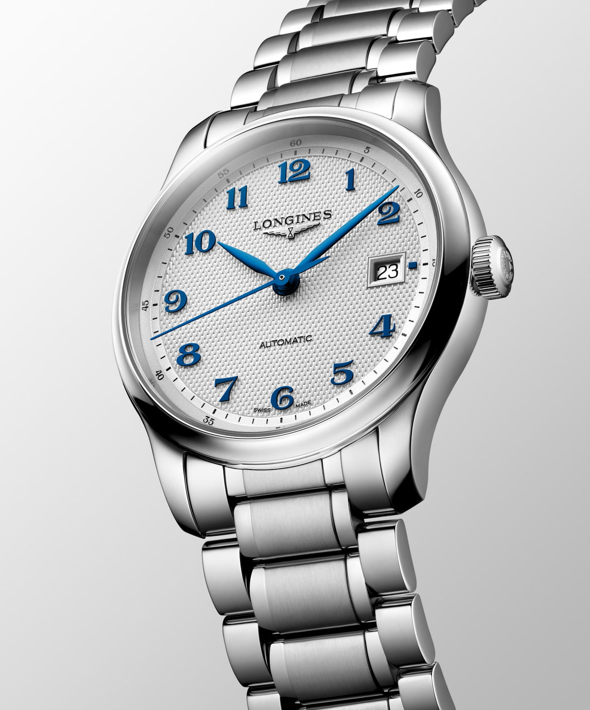 Longines Master Collection 39.00mm Automatic Silver "barleycorn" Dial Stainless Steel Bracelet Watch
