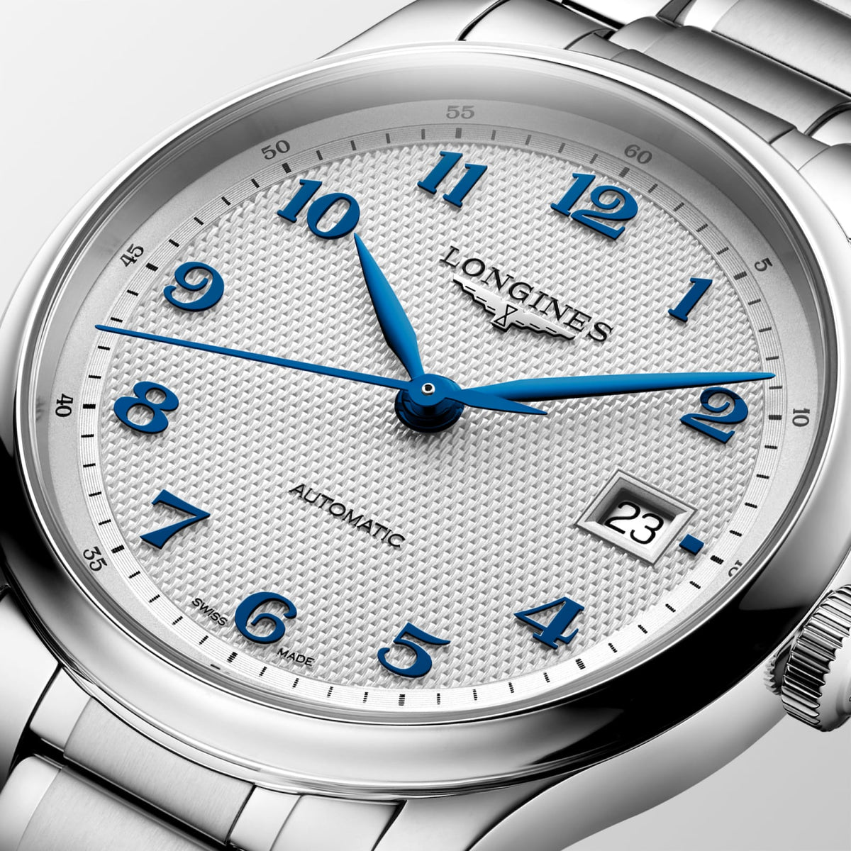 Longines Master Collection 39.00mm Automatic Silver "barleycorn" Dial Stainless Steel Bracelet Watch
