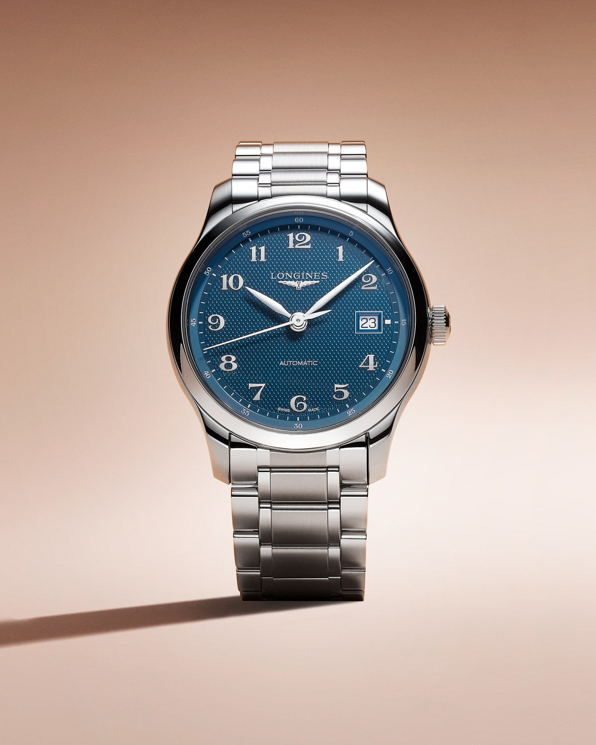 Longines Master Collection 39.00mm Automatic Blue "barleycorn" Dial Stainless Steel Bracelet Watch