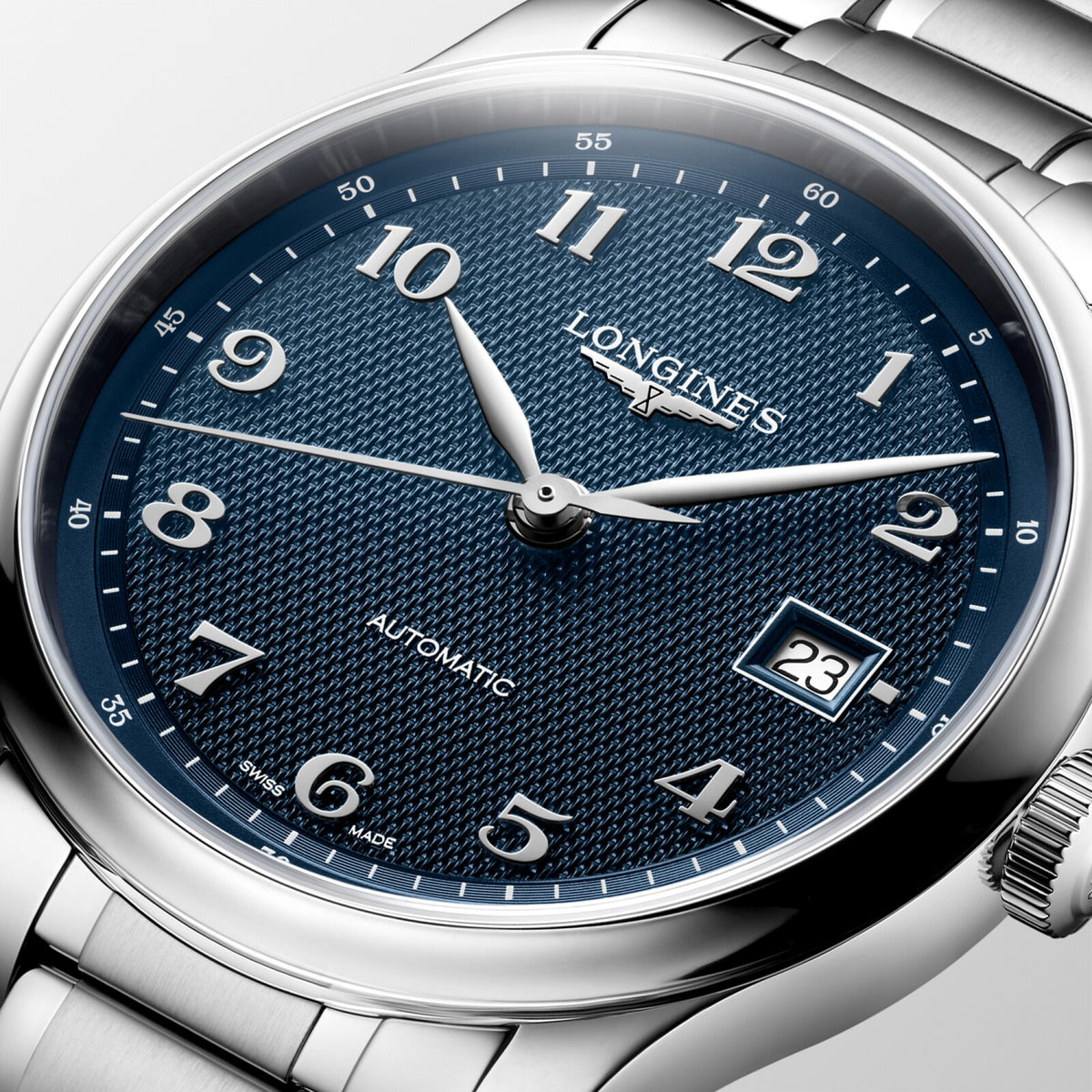 Longines Master Collection 39.00mm Automatic Blue "barleycorn" Dial Stainless Steel Bracelet Watch