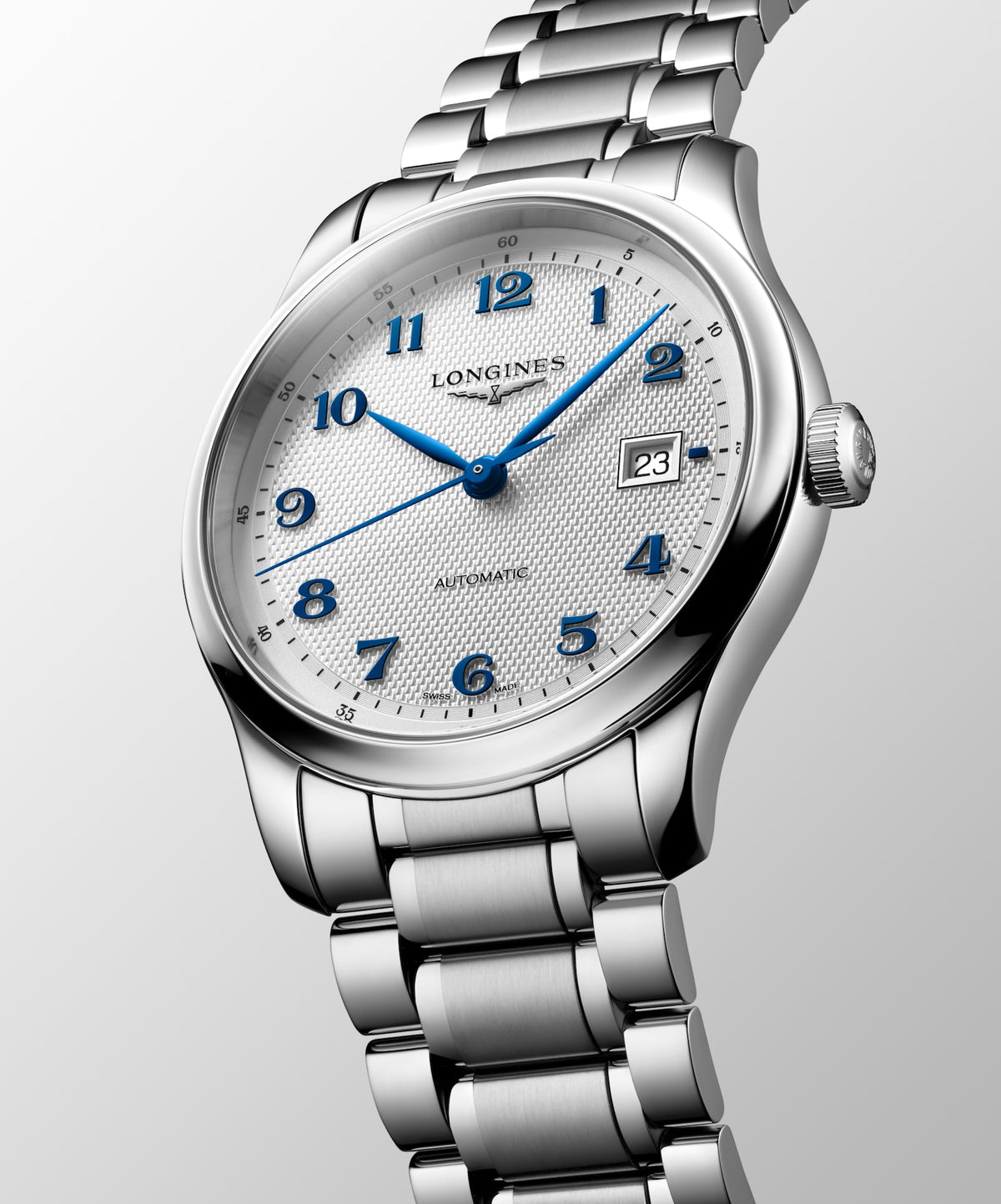 Longines Master Collection 41.00mm Automatic Silver "barleycorn" Dial Stainless Steel Bracelet Watch