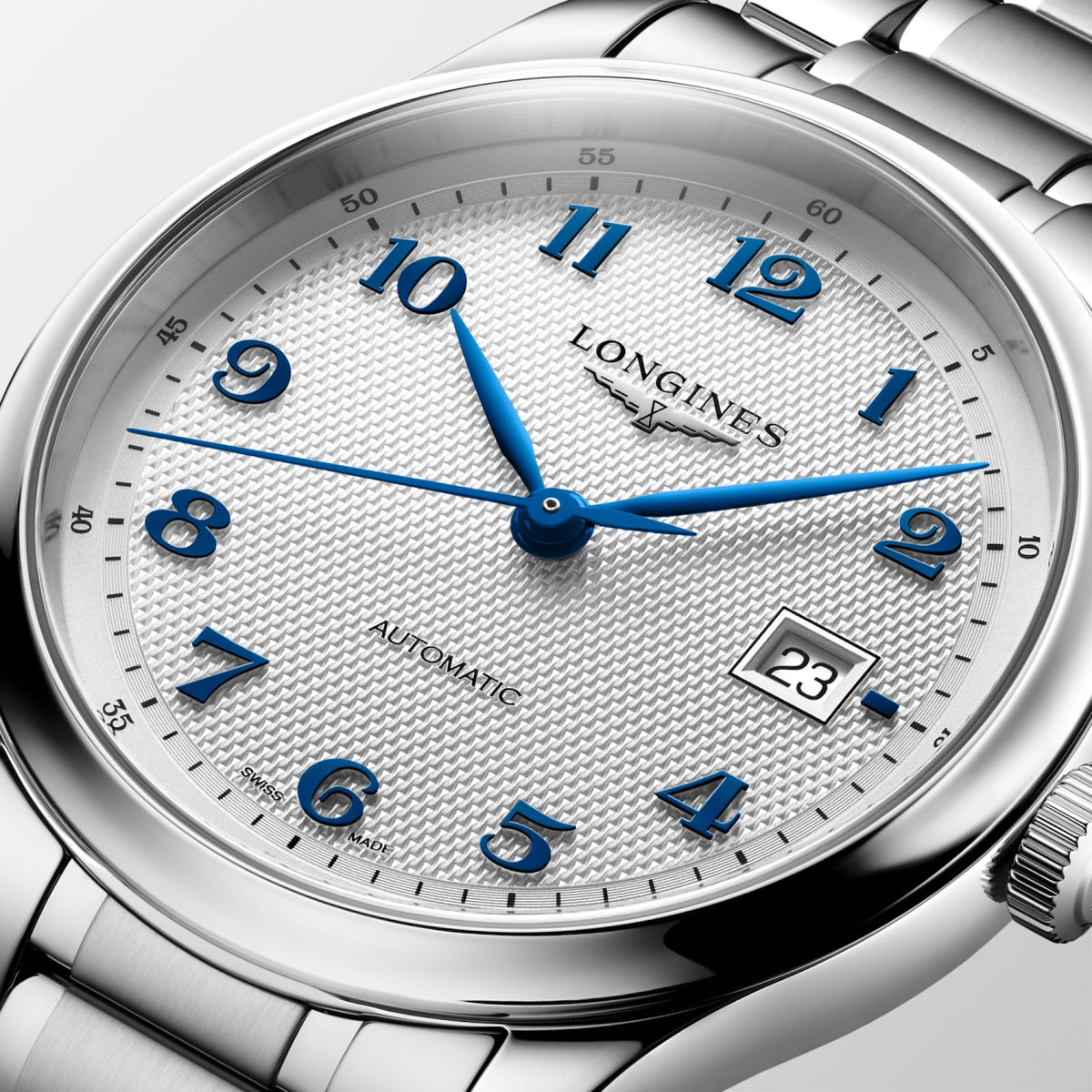 Longines Master Collection 41.00mm Automatic Silver "barleycorn" Dial Stainless Steel Bracelet Watch