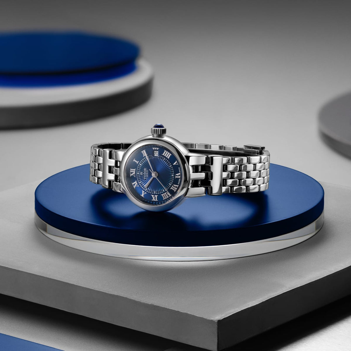 TUDOR Clair de Rose 30mm Automatic Blue Dial Steel Bracelet Watch