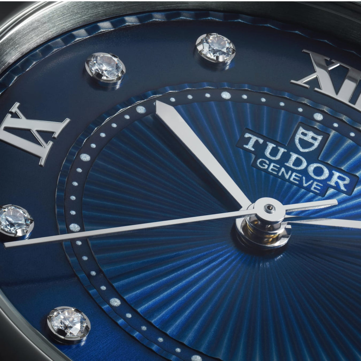 TUDOR Clair de Rose 34mm Automatic Blue with diamonds Dial Steel Bracelet Watch