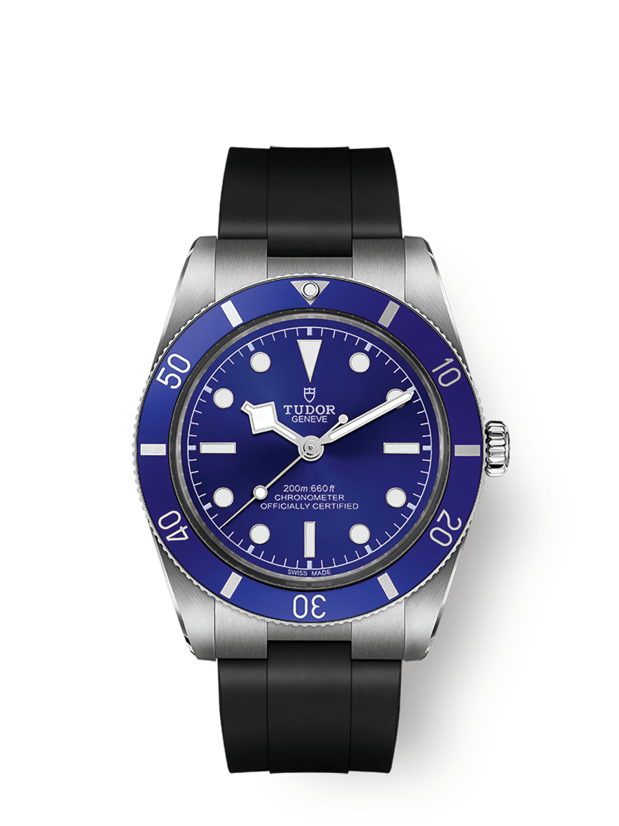 TUDOR Black Bay 54 37mm Automatic Blue Dial Rubber Strap Watch