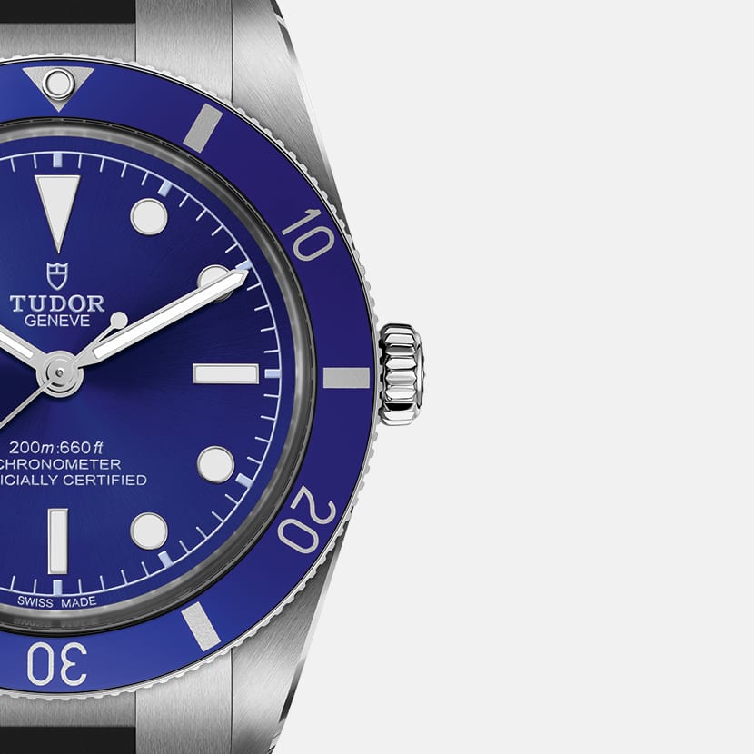 TUDOR Black Bay 54 37mm Automatic Blue Dial Rubber Strap Watch