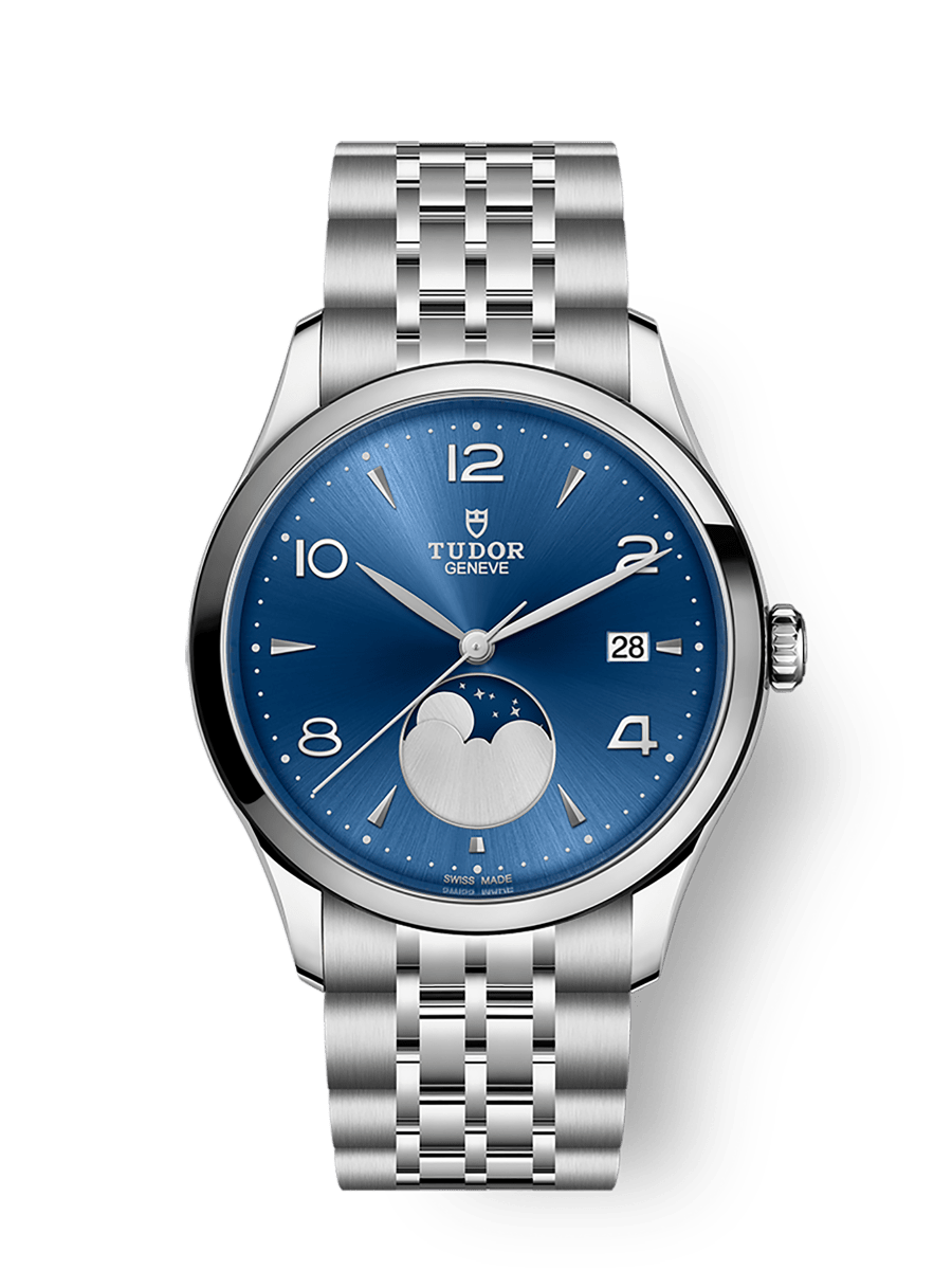 TUDOR 1926 39mm Automatic Blue satin sun-brushed dial with applied numerals and moon phase indicator Dial Steel Bracelet Watch