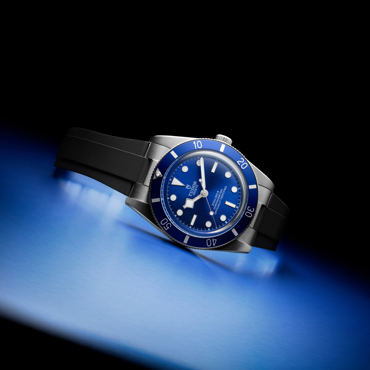 TUDOR Black Bay 54 37mm Automatic Blue Dial Rubber Strap Watch