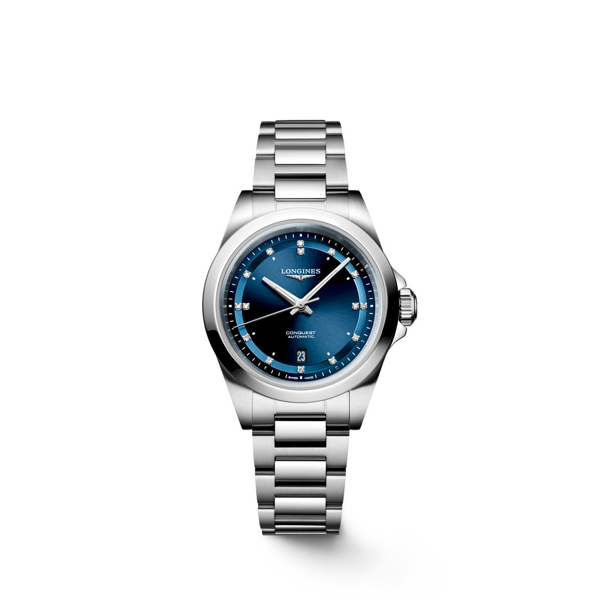 Longines Conquest 30.00mm Automatic Sunray blue Dial Stainless Steel Bracelet Watch