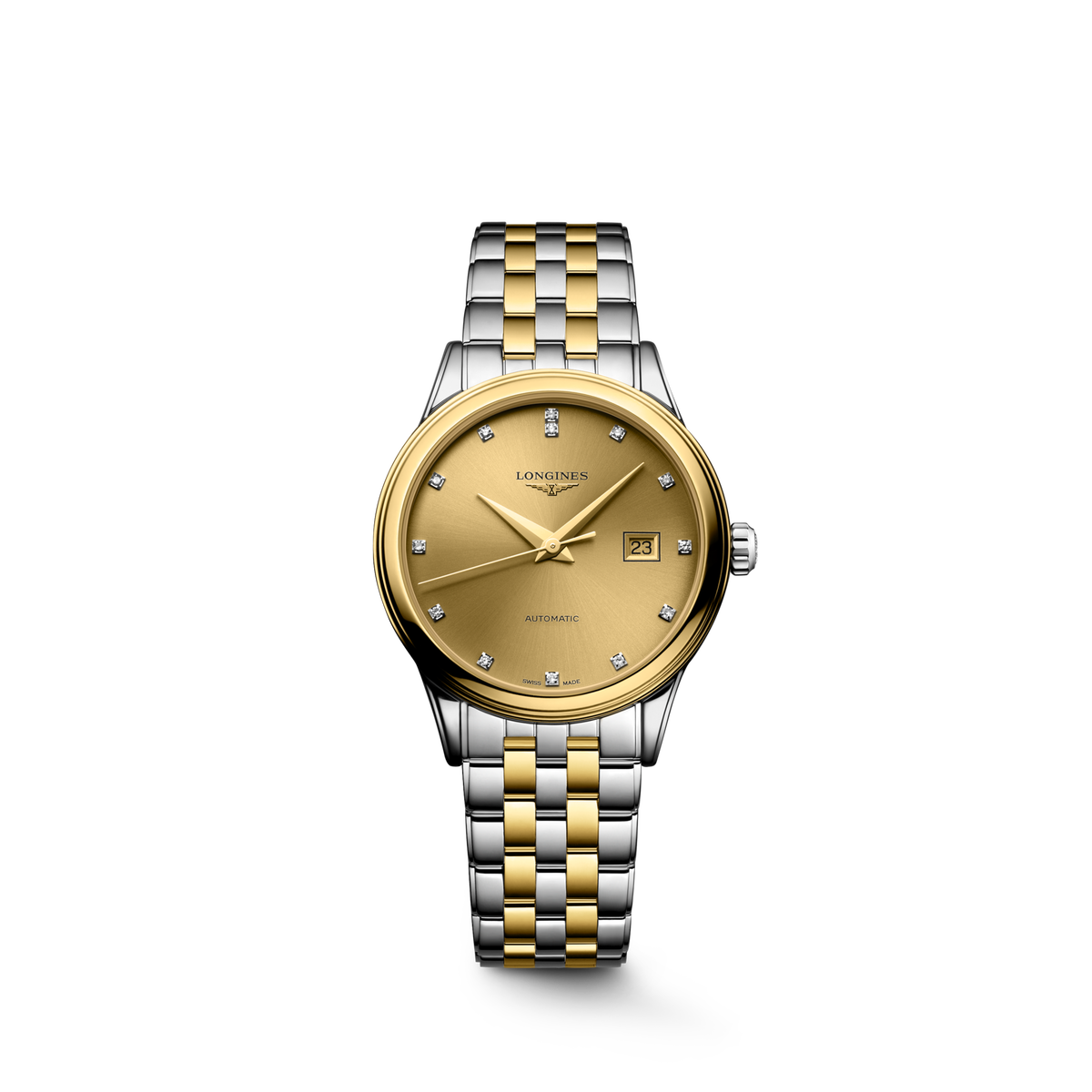 Longines Flagship Classic 30.00mm Automatic Gilt Dial Yellow Stainless Steel Bracelet Watch