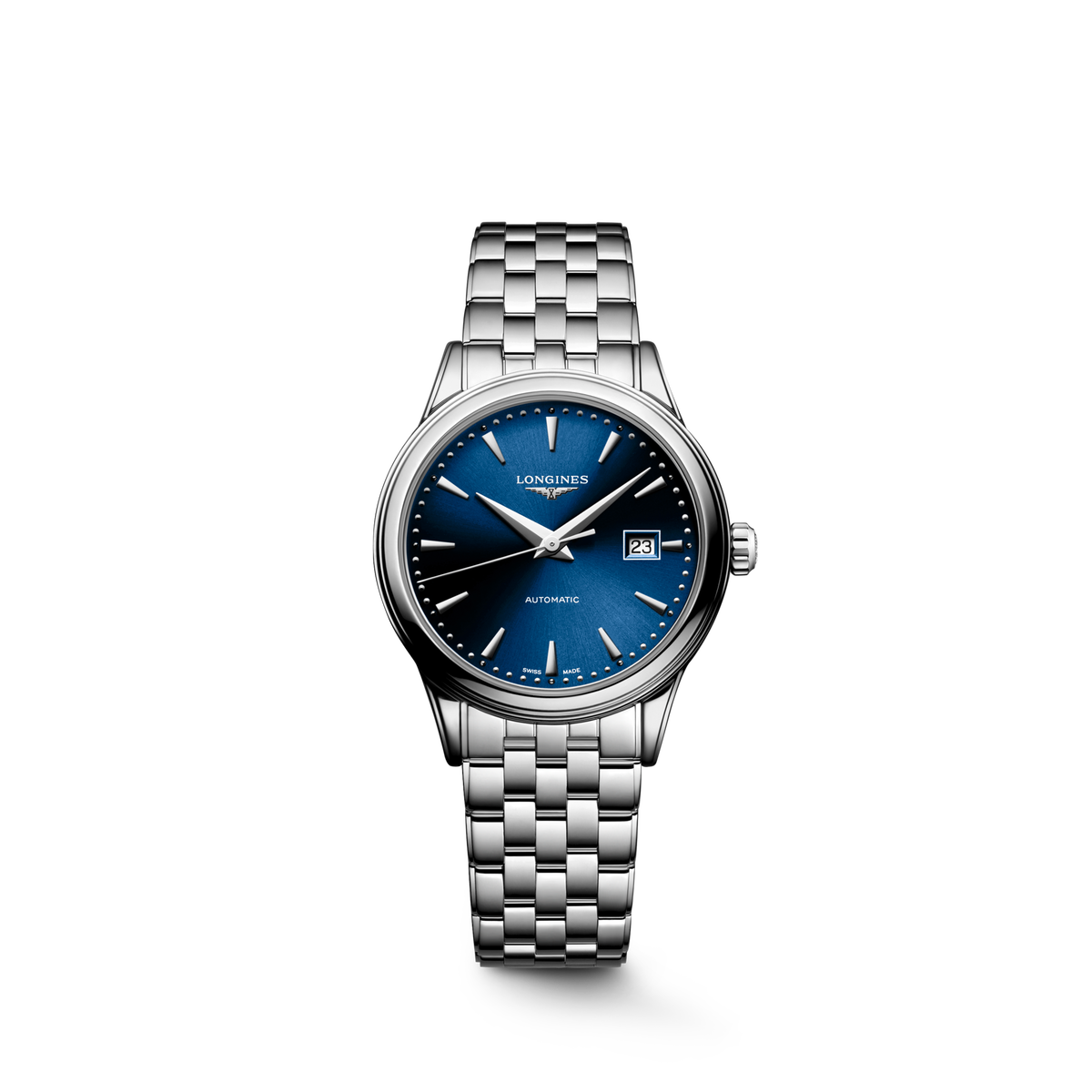 Longines Flagship Classic 30.00mm Automatic Sunray blue Dial Stainless Steel Bracelet Watch