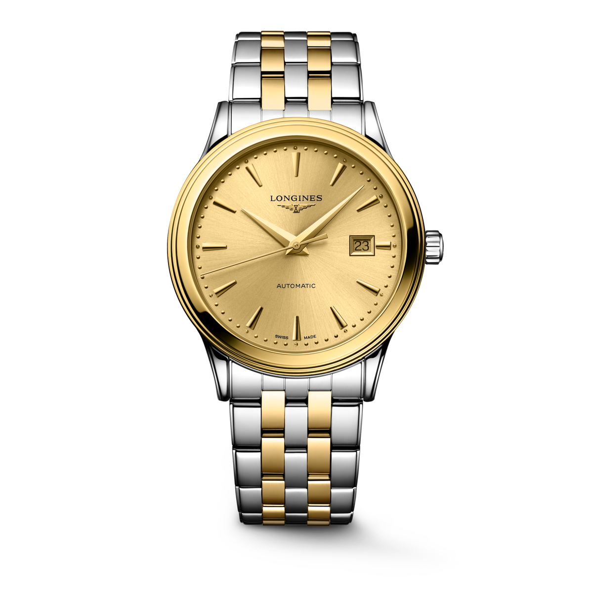 Longines Flagship Classic 40.00mm Automatic Gilt Dial Yellow Stainless Steel Bracelet Watch