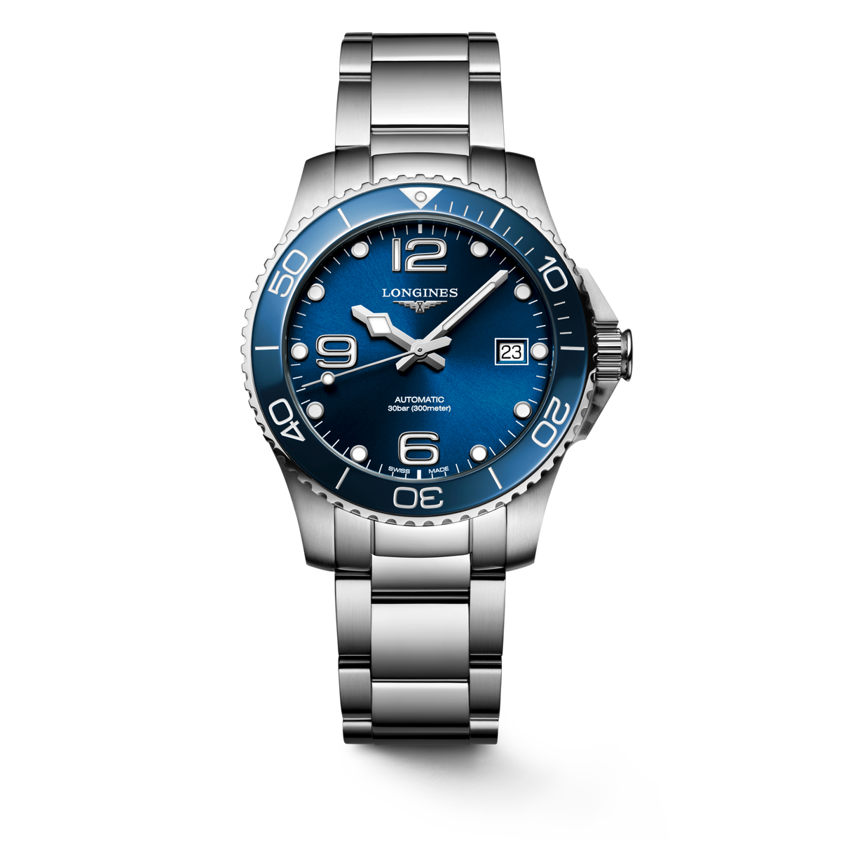 Longines HydroConquest 39.00mm Automatic Sunray blue Dial Stainless Steel Bracelet Watch
