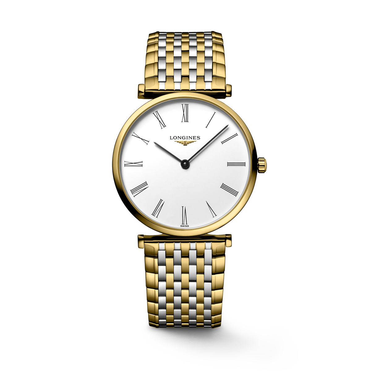 Longines La Grande Classique 36.00mm Quartz White Dial Yellow Stainless Steel Bracelet Watch