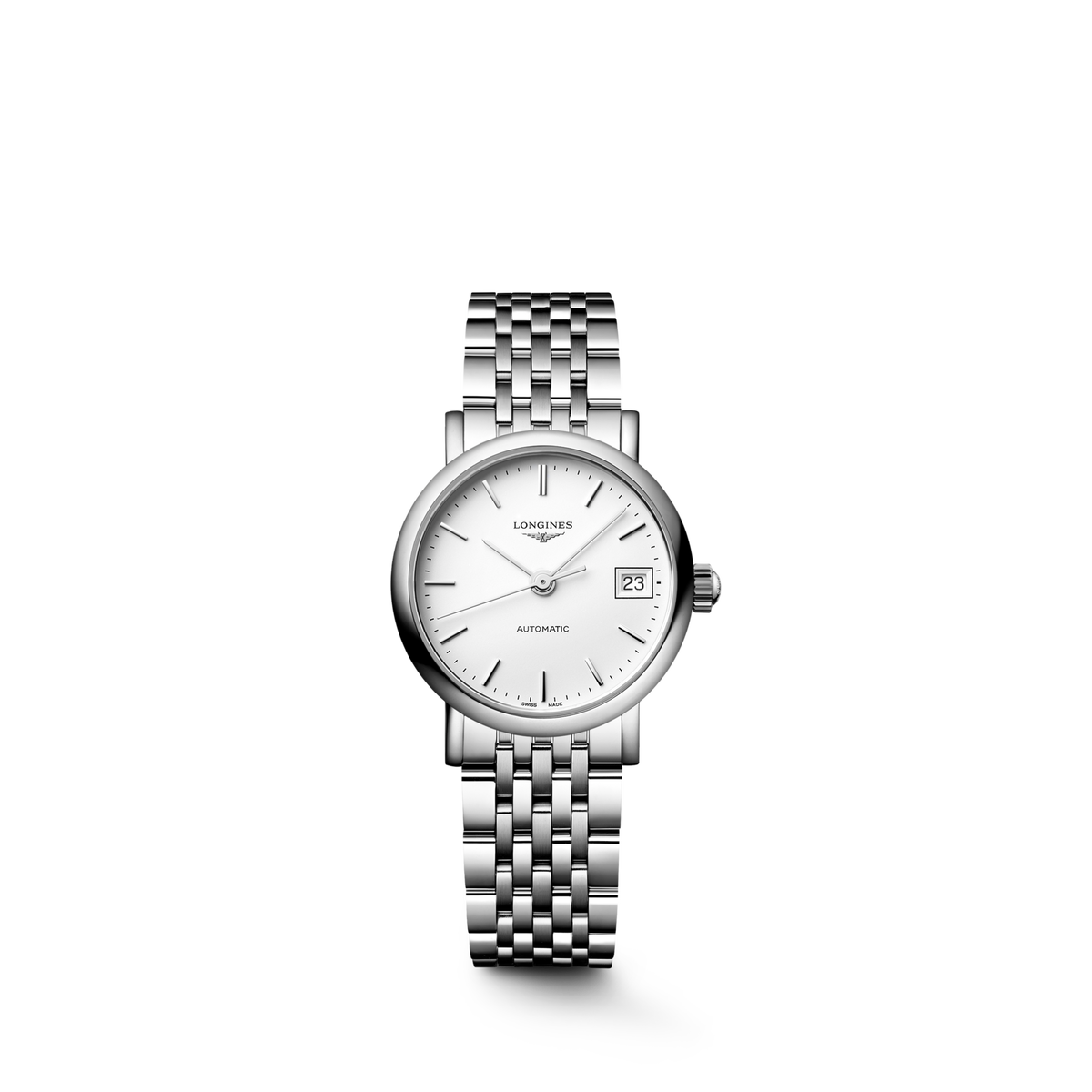 Longines Elegant Collection 25.50mm Automatic White matt Dial Stainless Steel Bracelet Watch
