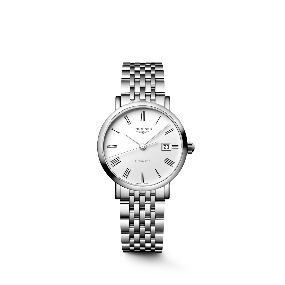 Longines Elegant Collection 29.00mm Automatic White matt Dial Stainless Steel Bracelet Watch