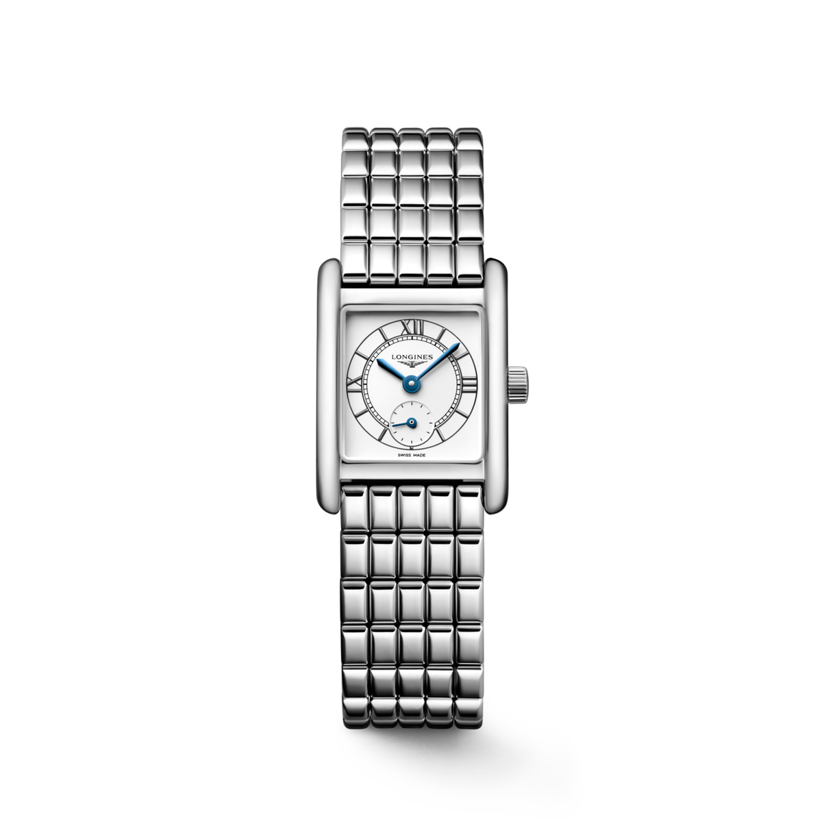 Longines Mini DolceVita 21.50 x 29.00mm Quartz Opaline Ivory Dial Stainless Steel Bracelet Watch