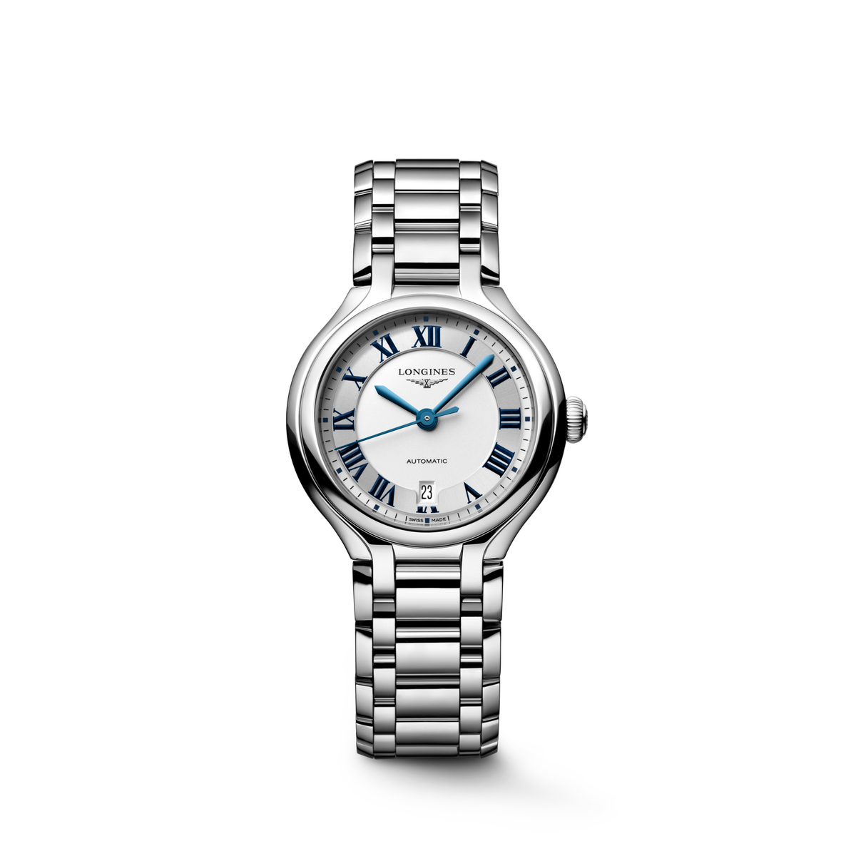 Longines PrimaLuna 30.00mm Automatic Sunray silver Dial Stainless Steel Bracelet Watch