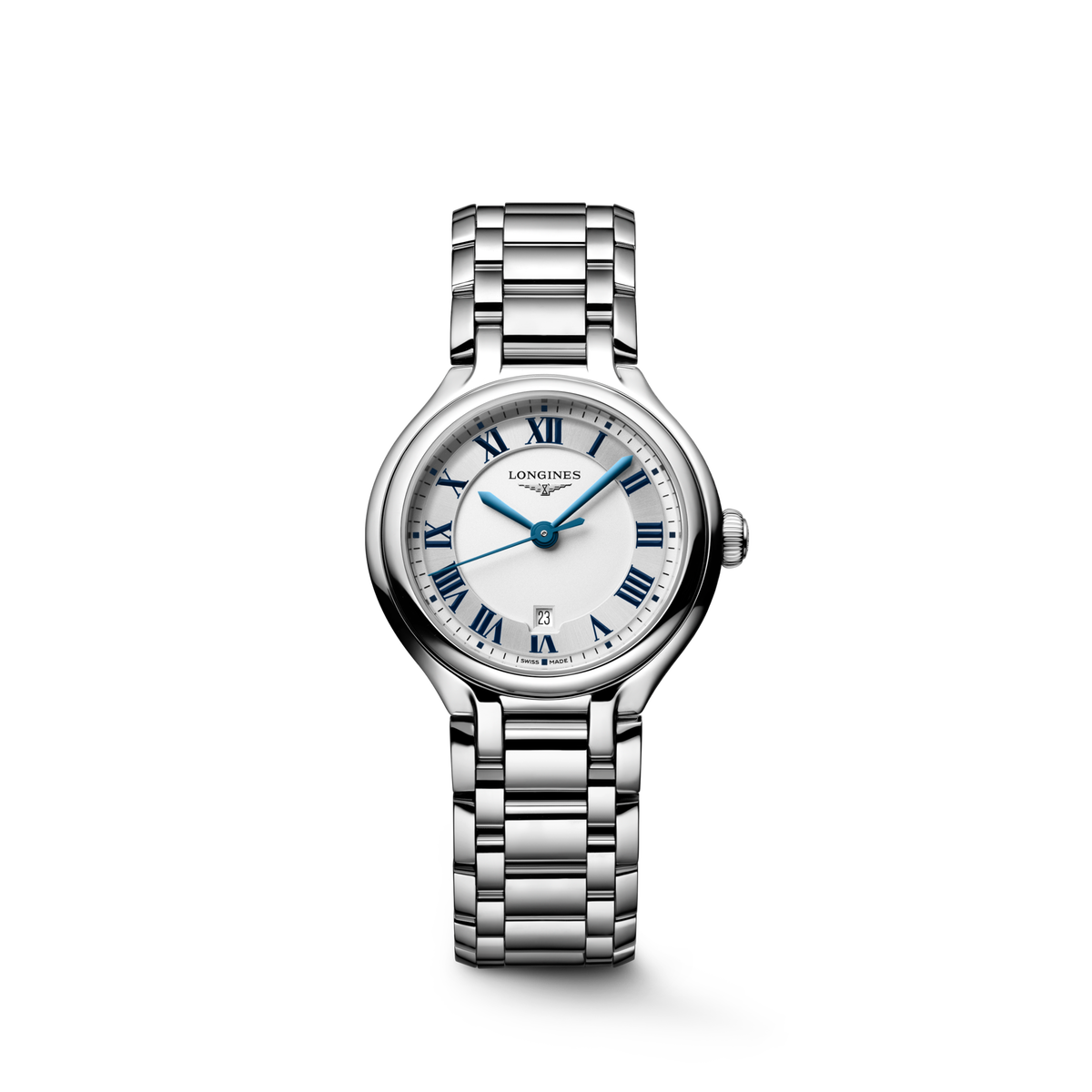 Longines PrimaLuna 30.00mm Quartz Sunray silver Dial Stainless Steel Bracelet Watch