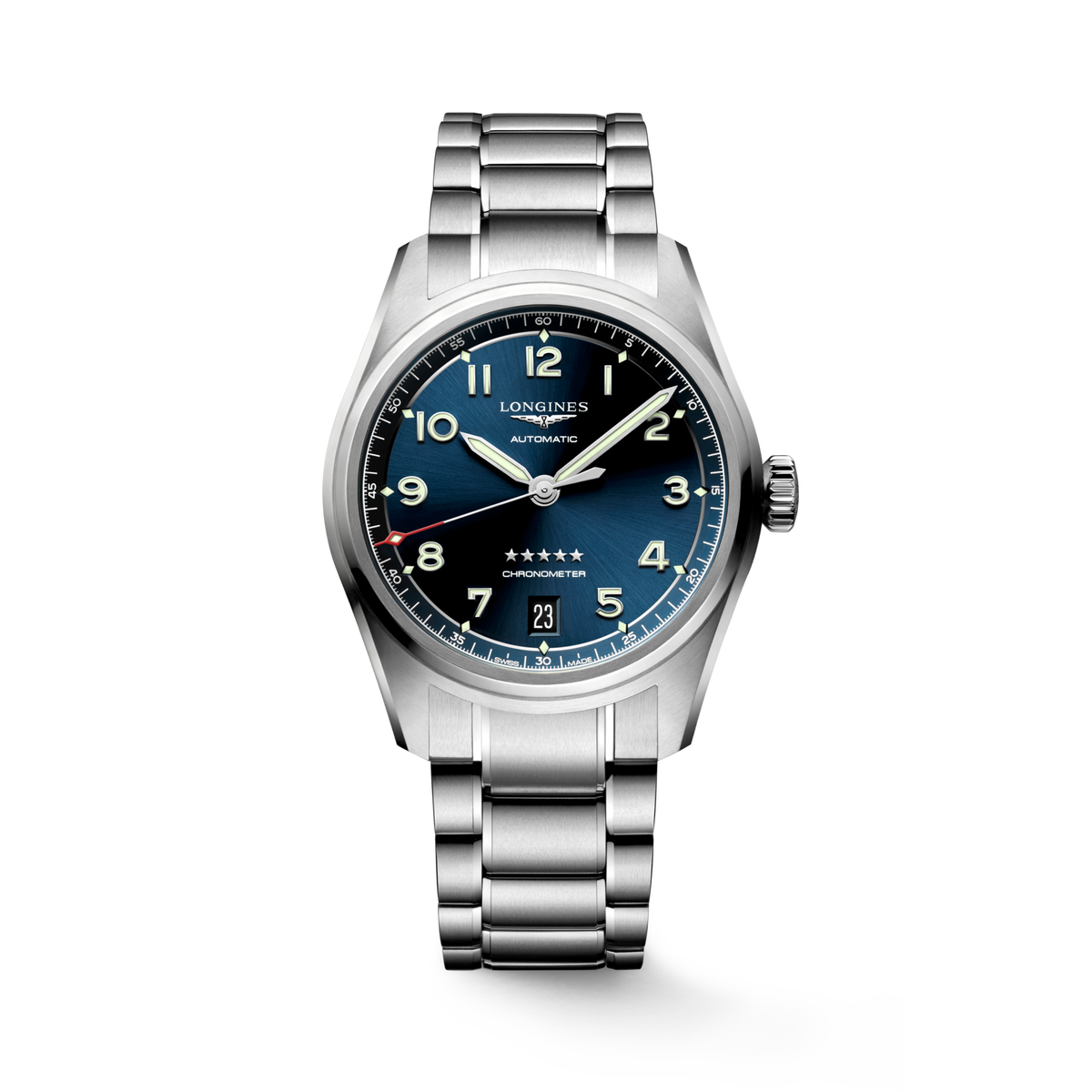 Longines Spirit 37.00mm Automatic Sunray blue Dial Stainless Steel Bracelet Watch