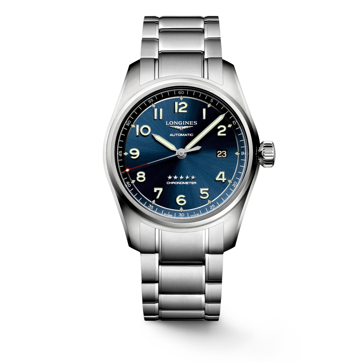 Longines Spirit 40.00mm Automatic Sunray blue Dial Stainless Steel Bracelet Watch