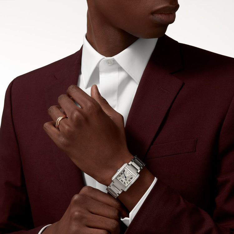 [SIMCHA-TOP500:CARTIER:W4TA0028:05] Cartier Tank Française watch, reference W4TA0028, official image 5